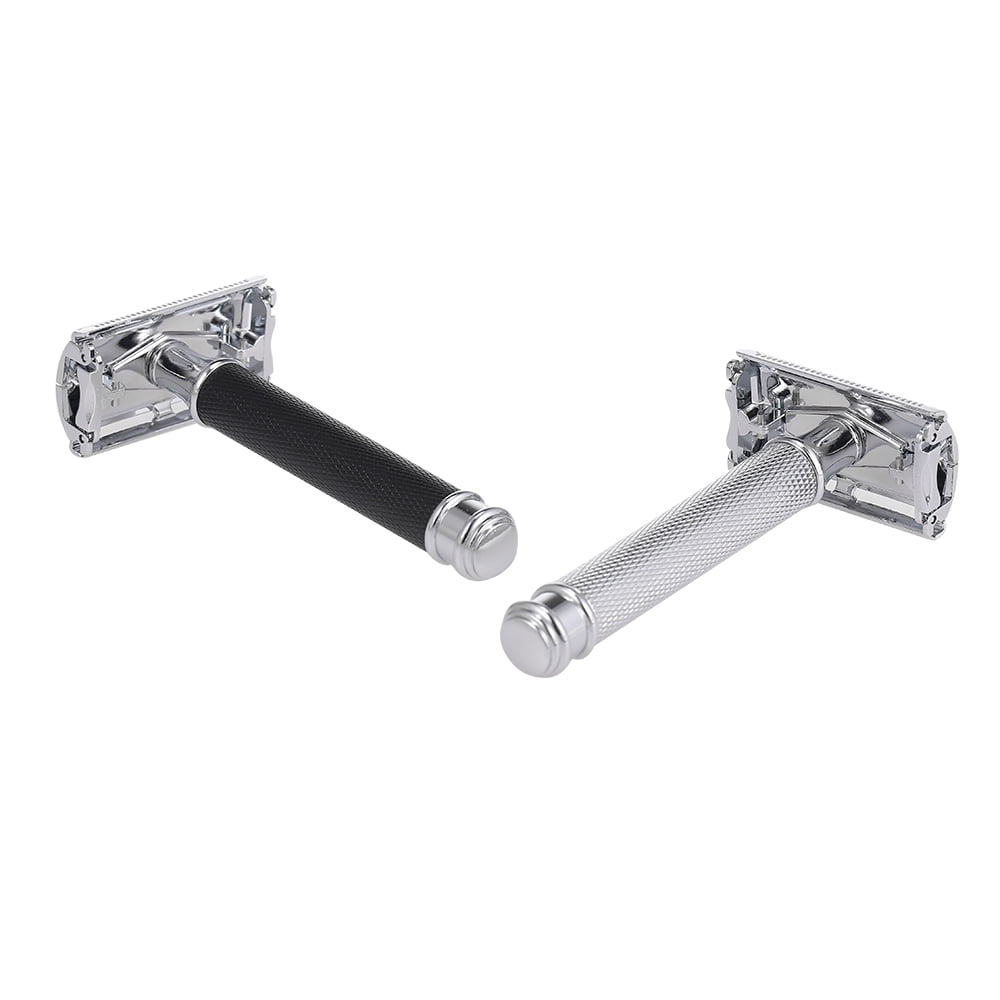 Carevas Double Edge Safety Razor Butterfly Open Mens Shaving Razor Manual Shaver for Men Face Cleaning