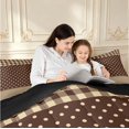 thumbnail image 4 of Manfei Vintage Plaid Queen Comforter Set,Cute Polka Dot Comforter Sets Queen,Brown Yellow,Black Reversible,3pcs,1 Comforter and 2 Pillowcases,3pcs,1 Comforter and 2 Pillowcases, 4 of 7