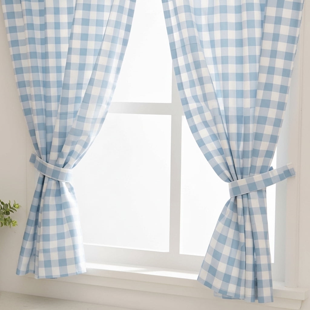 1" Checkered Gingham PolyPoplin Fabric by The Yard - 60 Inch Wide for Sewing, Quilting, Tablecloths, Curtains, Apparel, Crafting, DIY Projects