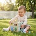 thumbnail image 3 of Moover Wooden Mini Activity Cube For Toddlers 12m+, 7.89 inches tall, 3 of 6