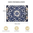 thumbnail image 2 of COMIO  Flower Pattern Print Canvas Wall Art for Bedroom Bathroom Home Decoration, Modern Abstract Navy Blue Picture Painting Decor Artwork, Drawing Gallery Wrapped Gift, Inner Frame, 2 of 5