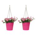 thumbnail image 1 of HOUSTON INTERNATIONAL TRADING  6151E HPK 6151E HPK S/2 Enameled Galvanized Steel Hanging Planter, 1 of 1