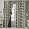 thumbnail image 4 of Vargottam Palm Design Blackout Curtains - Set of 2 Panels, 42 x 90 Inches Each - Light Blocking & Thermal Insulated Drapes with Grommet Top for Bedroom & Living Room - Green, 4 of 9