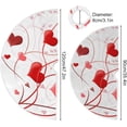 thumbnail image 3 of GZHJMY Love Heart Christmas Tree Skirt 48", Valentine's Day Tree Skirt Double Layers Polyester Easter Tree Skirt for Valentine's Day Holiday Party Decoration, 3 of 6