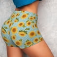 thumbnail image 4 of Lsque White Polka Dot Sunflower A Pattern High Waisted Biker Shorts for Women-Tummy Control Fitness Athletic Workout Running Yoga Gym Shorts,Moisture-Wicking-XX-Large, 4 of 9