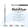 thumbnail image 2 of Black Swan Synthetic Red Sable Round Paint Brushes - Round Size # 12 -  Professional Quality Long Handle Paint Brushes for Oil, Heavy Body Media and Acrylic - Artists of All Levels, 2 of 7