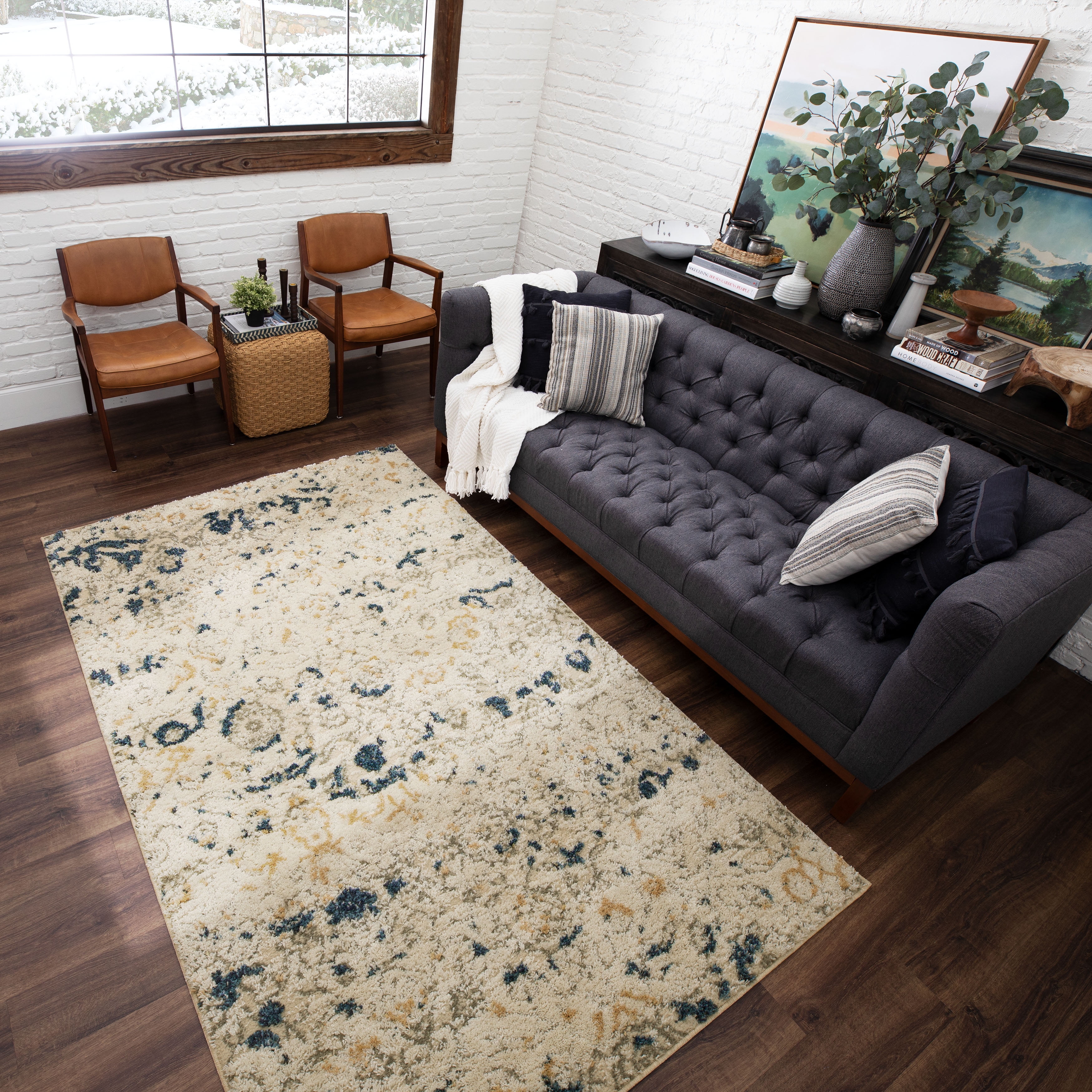 Mohawk Home Loft Collection Contemporary Linen Leyla Area Rug, 5' x 8