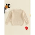 thumbnail image 4 of Musuos Toddler Boys Girls Halloween Sweaters Witch Pumpkin Letter Ghost Long Sleeve Round Neck Ribbed Knitted Pullover, 4 of 9