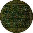 thumbnail image 1 of Ahgly Company Indoor Round Persian Green Traditional Area Rugs, 3' Round, 1 of 1