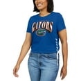 thumbnail image 4 of Women's WEAR by Erin Andrews Royal Florida Gators Side Lace-Up Modest Crop T-Shirt, 4 of 4
