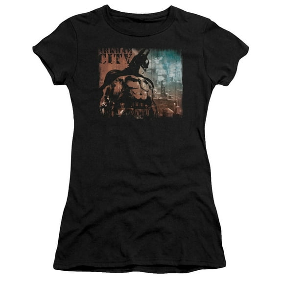 Batman Arkham City City Knockout S/S Junior Women's T-Shirt Sheer Black