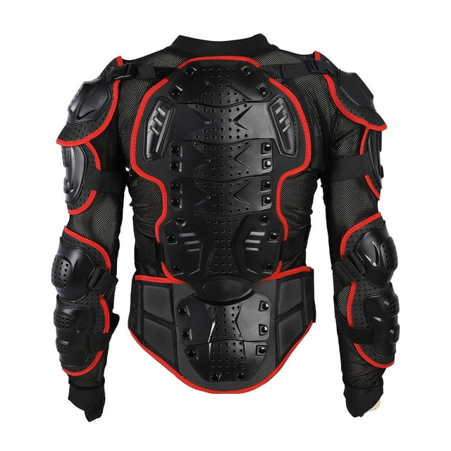 Motorcycle Protective Jacket, Full Body Armor, Dirt Bike Gear ATV Safety, with Adjustable Straps, Removable Spine Armor, and Tail for Mountain Bike Off Road Skiing