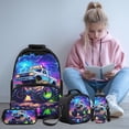 thumbnail image 2 of Yspwyqan Backpack Set for Boys, Neon Lightning Truck 4 Piece School Backpack with Lunch Box Pencil Case, 17 Inch Trendy Bookbag Fits 13 Inch Laptop for High School Hiking, 2 of 7