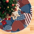 thumbnail image 5 of FMSHPON American Flag Tree Skirt Independence Day Xmas Christmas Tree Skirt Stand Mat for Holiday Party Decoration Indoor Outdoor 48 inches, 5 of 6