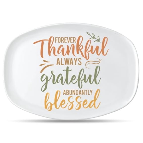 Fall Thanksgiving Melamine Platter Gift, Reusable Serving Tray