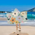 thumbnail image 2 of Yayeee Kids Hooded Towels Toddler Soft Absorbent Beach Bathing Wrap 50" x 23.5", Floral Pattern, 2 of 5