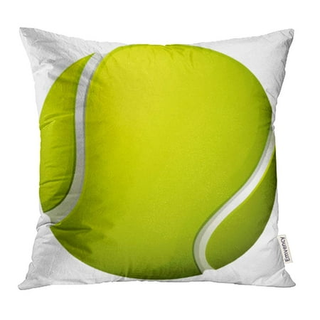 YWOTA Tennisball Single Light Green Tennis Ball Clipart Graphic Clip Clip Drawing Object Pillow Cases Cushion Cover 16x16