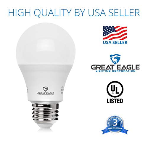 Great Eagle A19 100W Replacement LED bulb Daylight 5000K 1500 Lumen UL Listed 4 