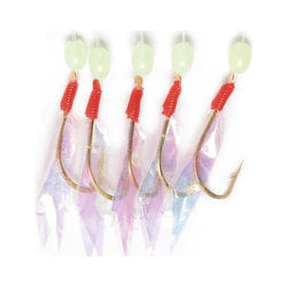 Eagle Claw Sharp Lazer Sharp Urethan Aurora Wing Bait Rig, Gold, Size 8