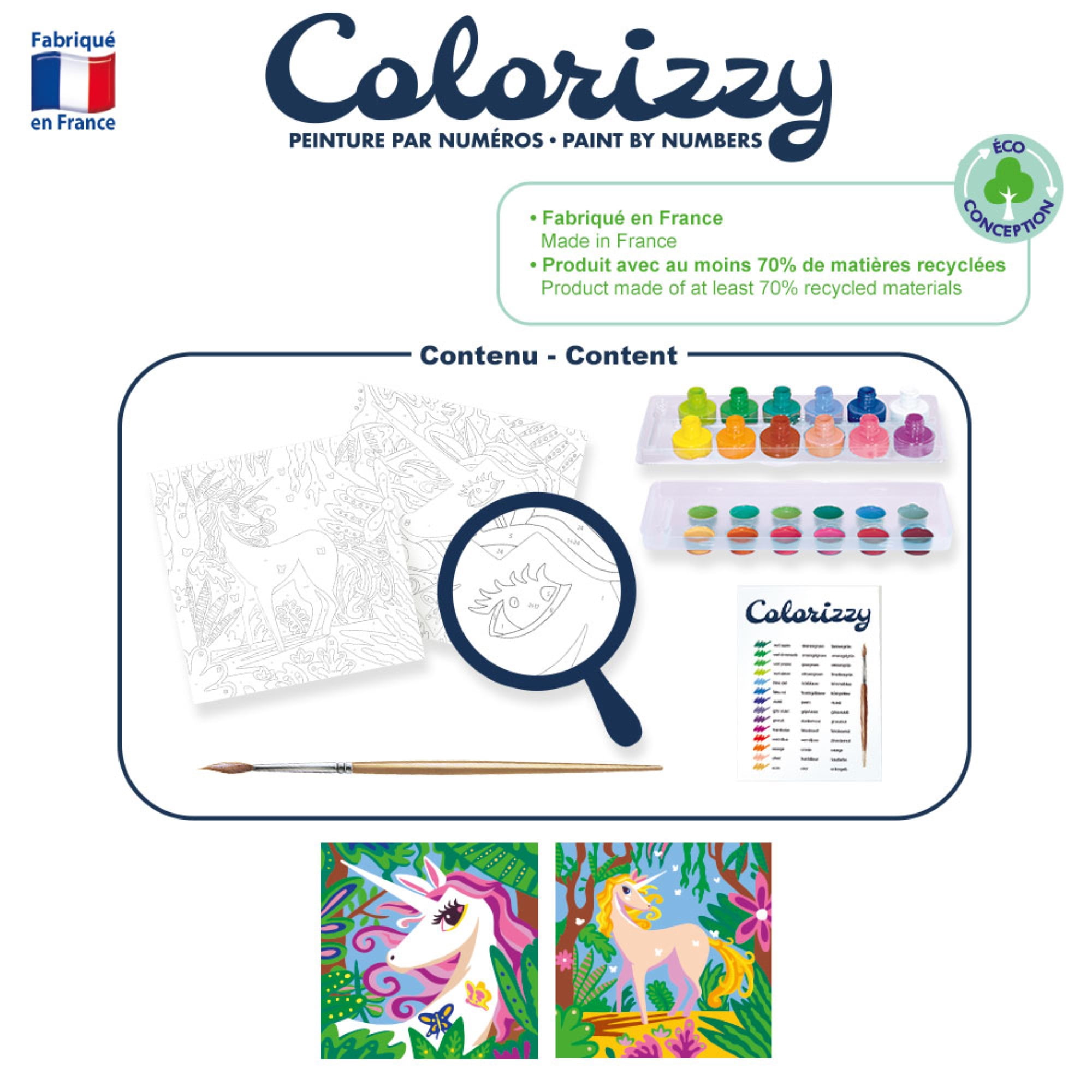 Sentosphere Colorizzy Paint By Number Kit- Unicorns 