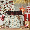 thumbnail image 6 of Rocae Summer Dinosaur Print Christmas Drawstring Linen Gift Bag with Drawstrings Treat Bag Goody Present Bags for Christmas Party Favor, 6 of 8