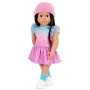 Our Generation Lovely Hearts Pink Hat & Gradient Dress Outfit for 18 Dolls