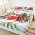 thumbnail image 3 of Feelyou Christmas Farmhouse Truck Twin Sheet Sets, Xmas Tree Twin Fitted Sheet, Teenager Kids Boys Girls Flat Sheet, Luxury Bedroom Decor, 3pcs, 3 of 7