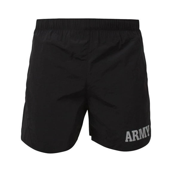 Black Physical Training Shorts, Mens Size L