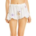 thumbnail image 1 of Surf Gypsy Star Print Embellished Shorts Swim Cover-Up, white, Medium, 1 of 5