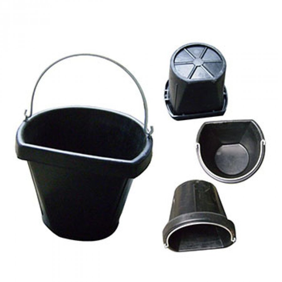 Rubber bucket , black color,18QTS,1pc/normal package with color label