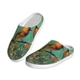 thumbnail image 2 of Lsque Retro Birds Pattern Womens Comfort Cotton on Scuff With Memory Foam and Anti-skid Sole Slipper-46/47, 2 of 7
