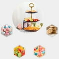thumbnail image 3 of XMMSWDLA 1pcs 3 Tier Round Plastic Party Cake StandandCupcake Holder Fruits Dessert Display Plate Table Decoration for Wedding Birthday Party Celebration, 3 of 7