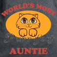 thumbnail image 3 of CafePress - One Purrfect Auntie Women's Dark T Shirt - Women's Traditional Fit Dark T-Shirt, 3 of 4