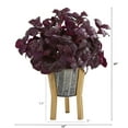 thumbnail image 4 of 14in. Basil Artificial Plant in Tin Planter with Legs (Set of 2), 4 of 5