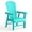Turquoise, variant on Outdoor Adirondack Chair, HDPE Patio Balcony Chairs, Portside Seashell Nautical Curveback Adirondack Chair and Fire Pit Chairs, Turquoise