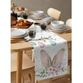 thumbnail image 6 of Easter Bunny Table Runner 120 Inches, Retro Funny Rabbit Ears Eggs Tree Floral Bed Runner Dresser Scarves Tabletop for Indoor Outdoor Parties/Ceremony/Banquet, 13"x 120", 6 of 8