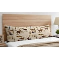 thumbnail image 2 of Western Print Full Length Double Zippered Body Pillow Case Cover for Wild West Cowboy Collection, 2 of 4