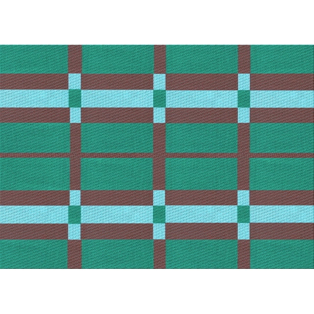 Ahgly Company Tapis d'Intérieur Lavables en Machine Rectangle Transitionnel Vert Turquoise Foncé, 8' x 12'
