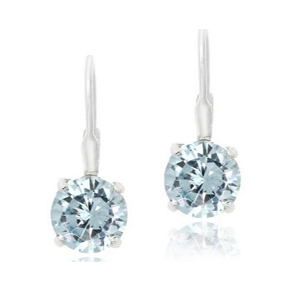 Sterling Silver 2ct Topaz Earrings