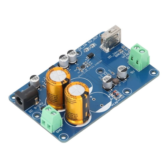 Super Capacitor UPS Uninterruptible Power Supply 25F 5V3A DC9-24V Input DC5V Output 10-60s Endurance Data Save Green Indicator, Compact Size Lightweight Design for RPI