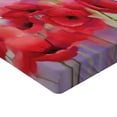 thumbnail image 2 of Ambesonne Poppy Flower Fitted Sheet, Spring Flowers Romance, Twin Size, Lavender and Red, 2 of 3