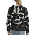 thumbnail image 7 of Haiem Black White Hat Skull for Women's Fashion Hoodies & Sweatshirts with Kangaroo Pocket,Hooded Sweatshirt with Eye-catching Drawstrings-Medium, 7 of 7
