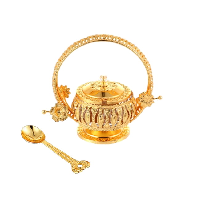 GROWTH TANK Seasoning Jar Multipurpose Luxury Spice Jars for Pepper Sugar Kitchen Counter Gold
