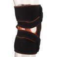 thumbnail image 3 of Black Unisex Sporting Knee Support Adjustable Silicone Spring Hollow Open Type Knee Brace, 3 of 5