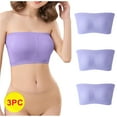thumbnail image 2 of Darzheoy Strapless Bras for Women Stretch 3Pack Bra Plus Size Strapless Bra Comfort Wire Free Bra Bras for Women 38/B-DD, 2 of 5