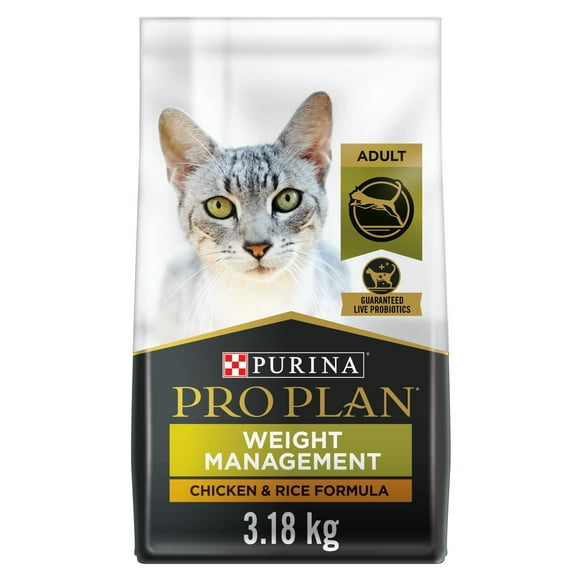 Purina Pro Plan Spécialisée Contrôle du Poids Formule Adulte Poulet et Riz, Nourriture Sèche pour Chats