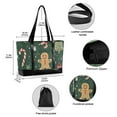 thumbnail image 2 of FORMRS Canvas Laptop Tote Bag for Women with 15.6" Computer Compartments Shoulder Handbag, Christmas Gingerbread, 2 of 7