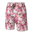 thumbnail image 4 of Pofeuu Rose Rabbit Prin Men's Swim Trunks Quick Dry Bathing Suit Swimming Board Shorts Mesh Lining Beach Swimwear-XX-Large, 4 of 6