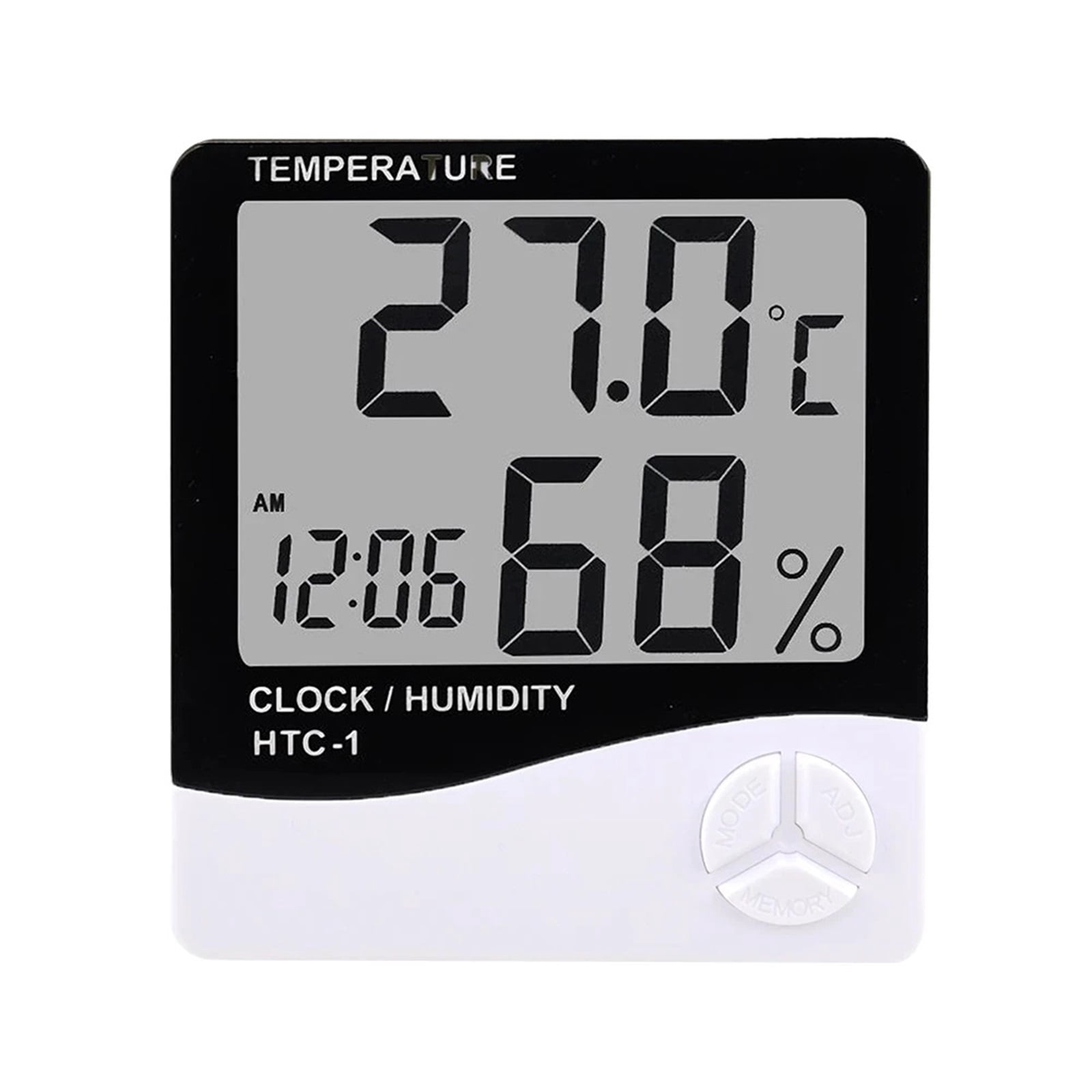 LCD Electronic Digital Temperature Humidity Meter Thermometer Hygrometer Indoor Outdoor Weather Station Clock