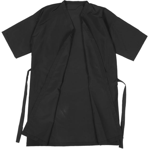 Beaupretty Salon Smocks for Clients Smock Cloth Black 1Pack Hair Cutting Kimono Style